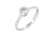 14ct Solitaire Design White Gold Ring