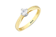 14ct Design Solitaire Gold Ring