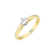 14ct Design Solitaire Gold Ring
