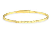 14ct Tier Design Flex Yellow Gold Cuff Bracelet
