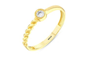 14ct Gira Design Stone Set Gold Ring