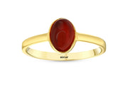 14ct Colour Stone Set Oval Design Gold Ring