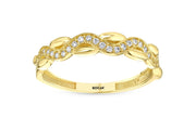 14ct Dalga Design Stone Set Gold Ring