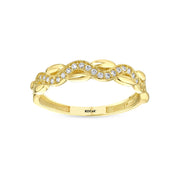 14ct Dalga Design Stone Set Gold Ring