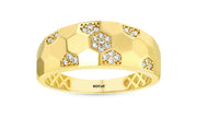 14ct Petek Design Stone Set Gold Ring