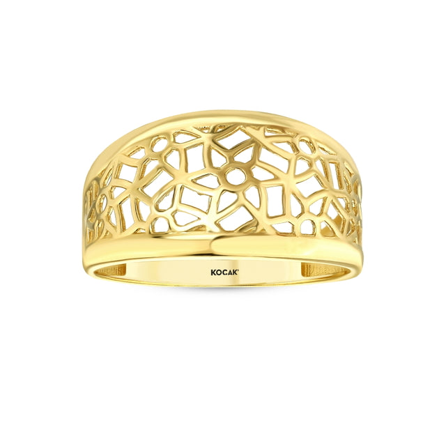 14ct Mandala Design Gold Ring