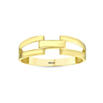 Load image into Gallery viewer, 14ct Ribbed Design Gold Ring