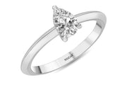 0.50 Karat GH SI Pear Cut Diamond Ring