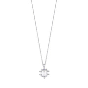 14ct Baguette Stone Set Design Gold Necklace