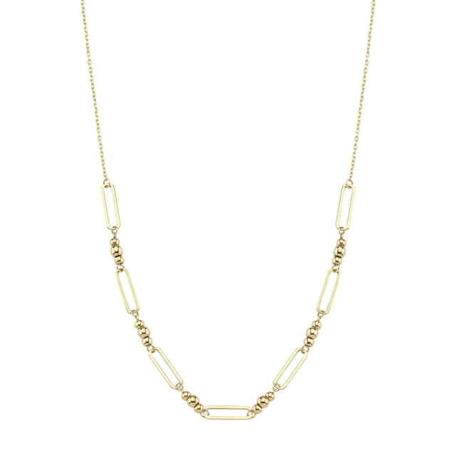 14ct Dorikali Paperclip Design Gold Necklace