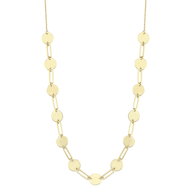 14ct Paperclip Design Gold Necklace