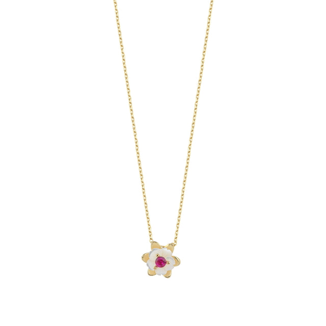 14ct Flower Design Gold Necklace