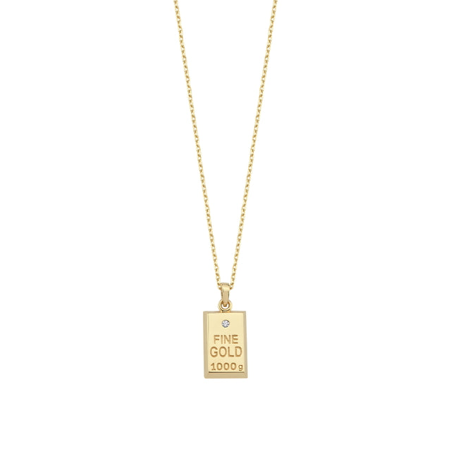 14ct Design Ingot Gold Necklace
