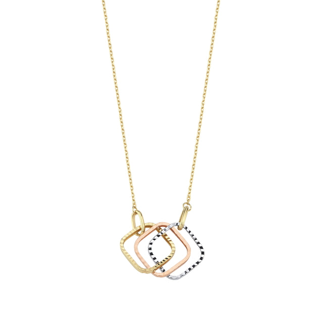 14ct Tri-Colour Design Gold Necklace