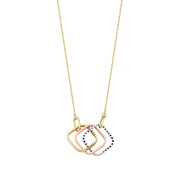 14ct Tri-Colour Design Gold Necklace