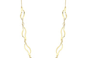 14ct Curved Design Gold Necklace