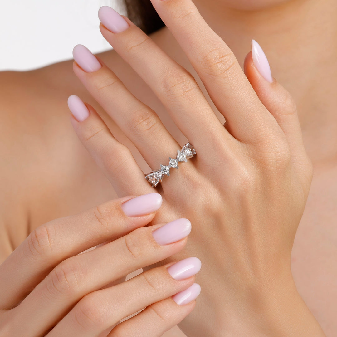 2.55 Karat FG SI Full Eternity Diamond Ring