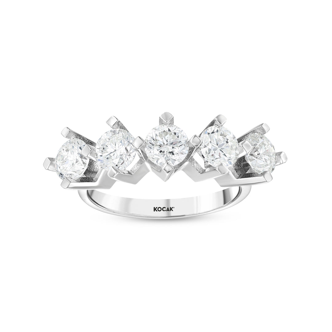 2.33 Karat EF SI Diamond Five Stone Ring