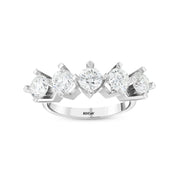 2.33 Karat EF SI Diamond Five Stone Ring