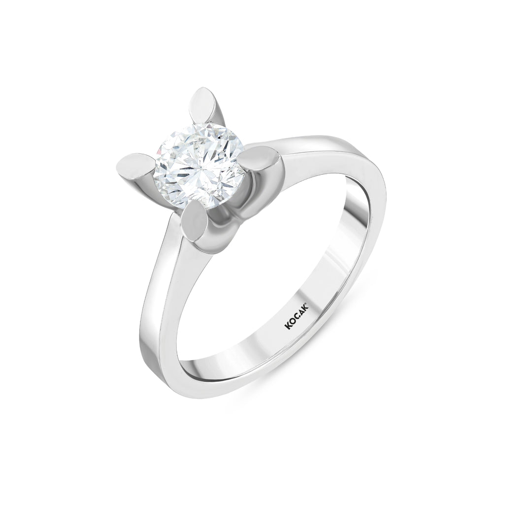 0.91 Karat EF SI Diamond Solitaire Ring