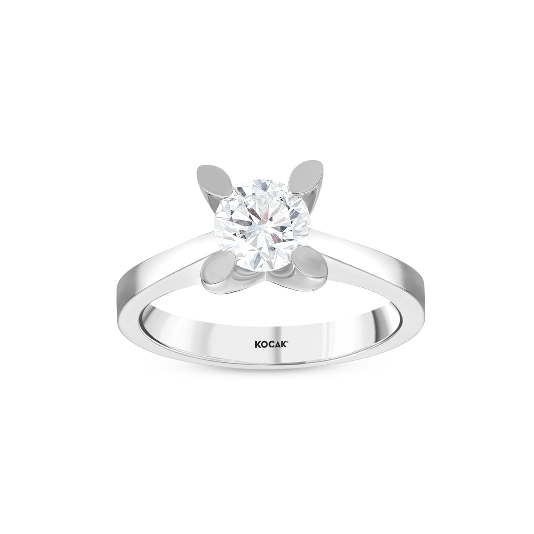 0.91 Karat EF SI Diamond Solitaire Ring
