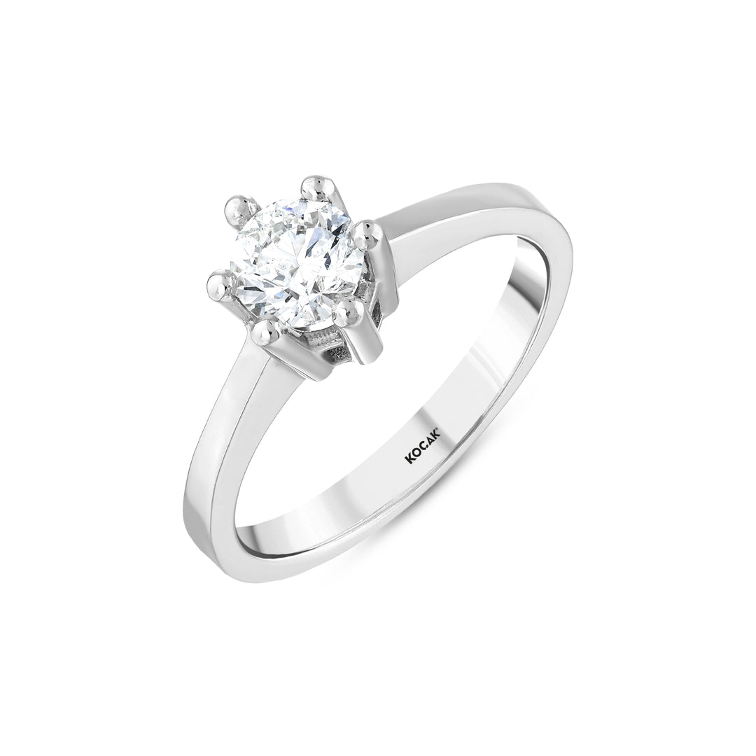 0.61 Karat EF SI Diamond Solitaire Ring