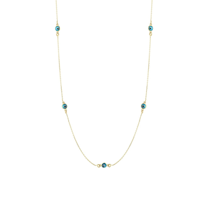 14ct Evil Eye Gold Chain Necklace