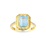 Load image into Gallery viewer, 14ct Blue Stone Set Design Gold Ring