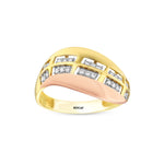 Load image into Gallery viewer, 14ct Two-Tone Stone Set Design Gold Ring