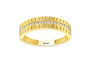 14ct Stone Set Design Sur Gold Ring