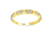 14ct Grana Design Stone Set Gold Ring