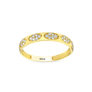 14ct Grana Design Stone Set Gold Ring