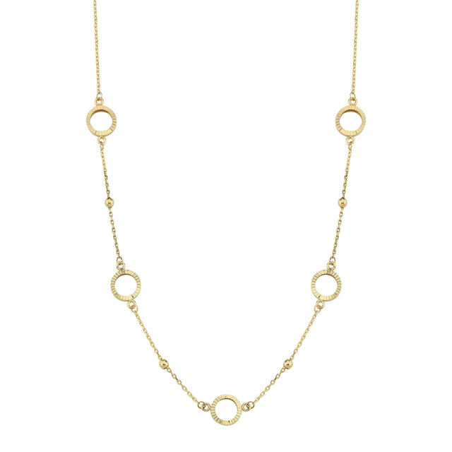 14ct Dorika Hoop Design Gold Necklace