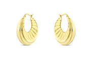 14ct Rizz Design Hoop Gold Earrings