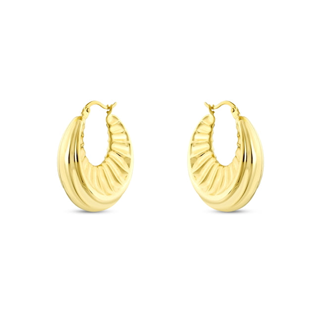 14ct Rizz Design Hoop Gold Earrings