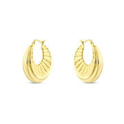 14ct Rizz Design Hoop Gold Earrings
