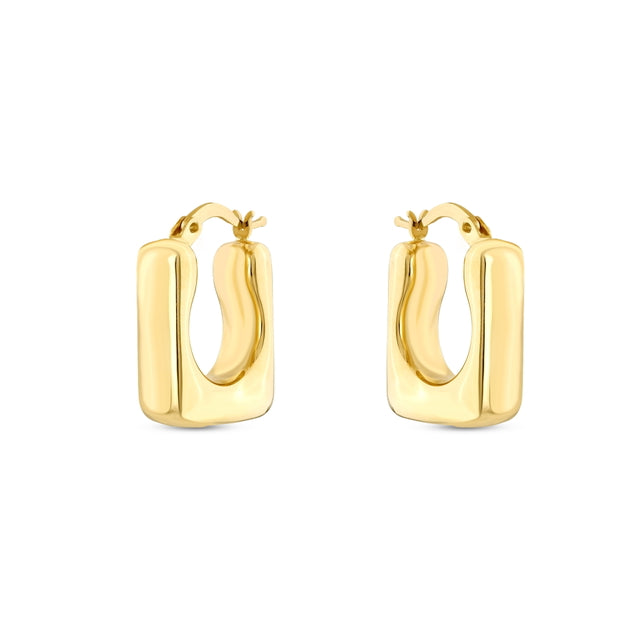 14ct Plump Design Gold Earrings