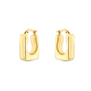 14ct Plump Design Gold Earrings
