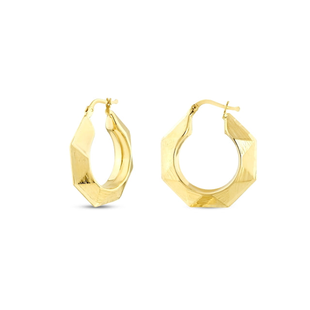 14ct Nook Design Gold Earrings