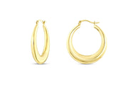 14ct Orbit Design Hoop Gold Earrings