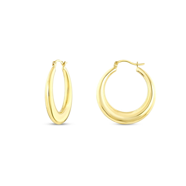 14ct Orbit Design Hoop Gold Earrings