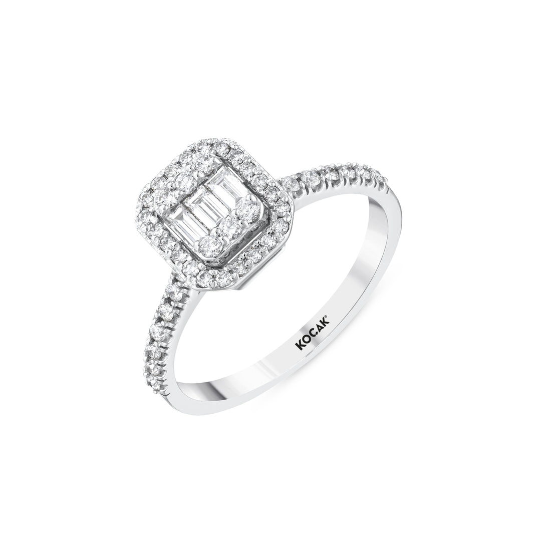 0.43 Karat FG SI Diamond Baguette Ring