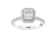 0.43 Karat FG SI Diamond Baguette Ring