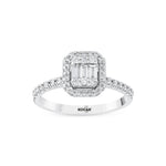 Load image into Gallery viewer, 0.43 Karat FG SI Diamond Baguette Ring
