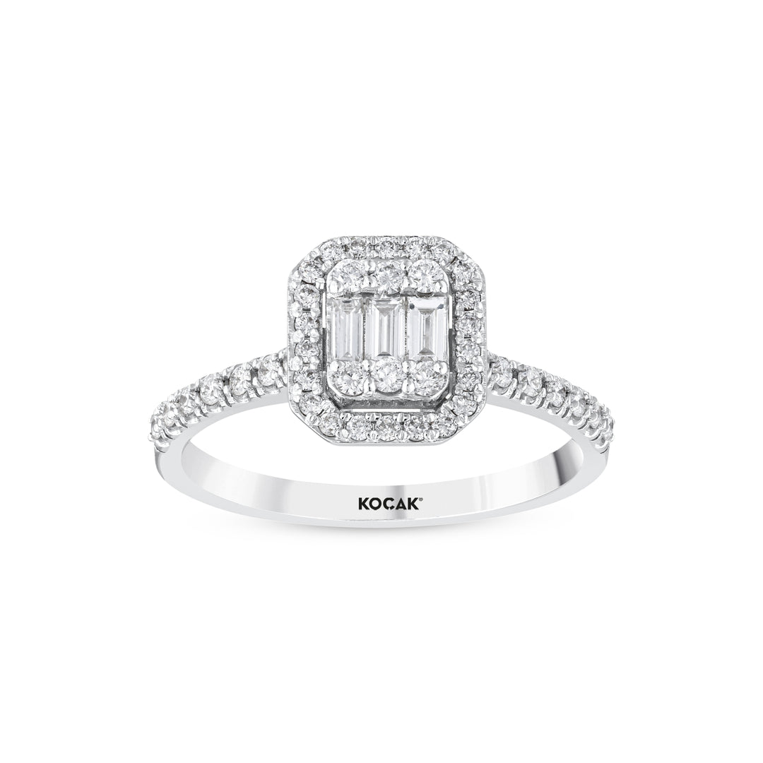 0.43 Karat FG SI Diamond Baguette Ring