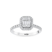 0.43 Karat FG SI Diamond Baguette Ring