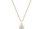 Yellow Gold Lotus Necklace