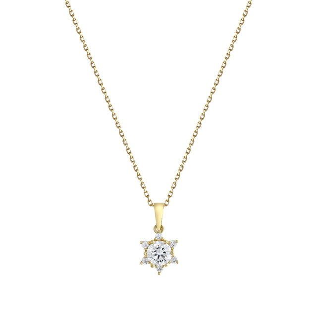 Yellow Gold Lotus Necklace