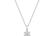 White Gold Lotus Necklace