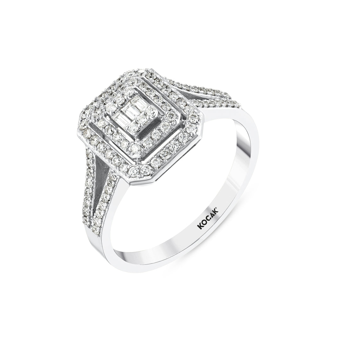 0.41 Karat FG SI Diamond Baguette Ring